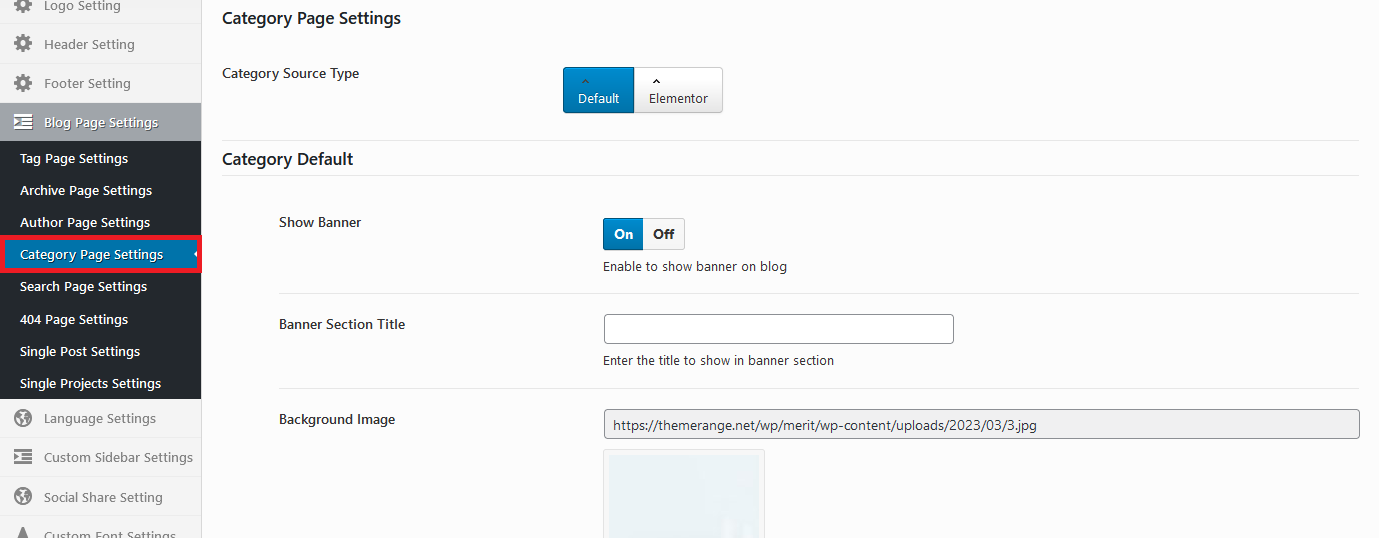 CONAT Options - Category