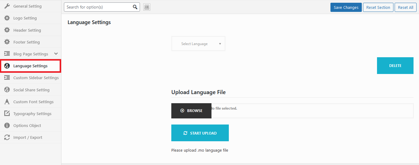 MERIT Options - Language