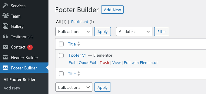 Footer Customization